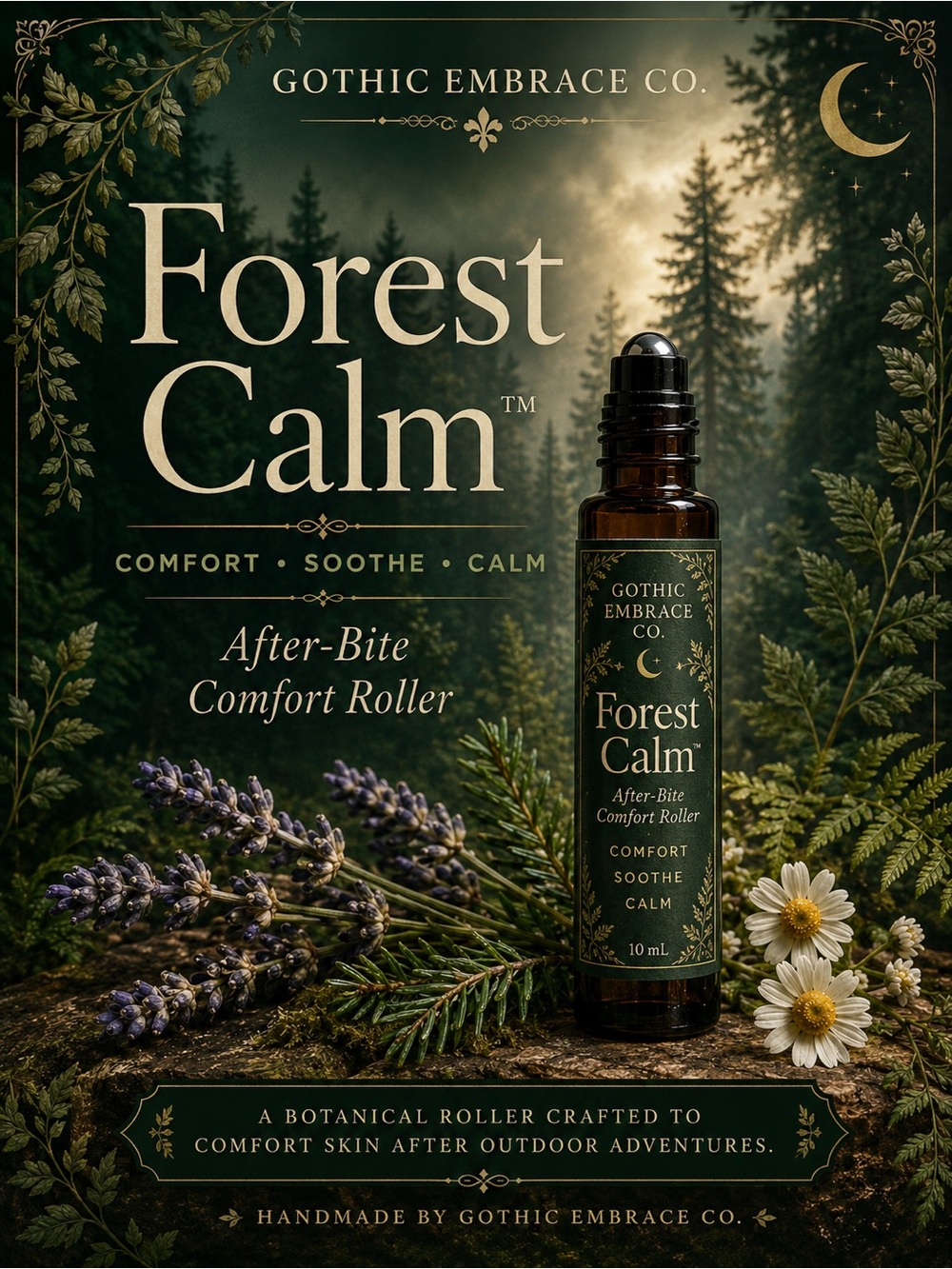 Forest Calm After-Bite Comfort Roller Botanical Essential Oil Blend 10 mL